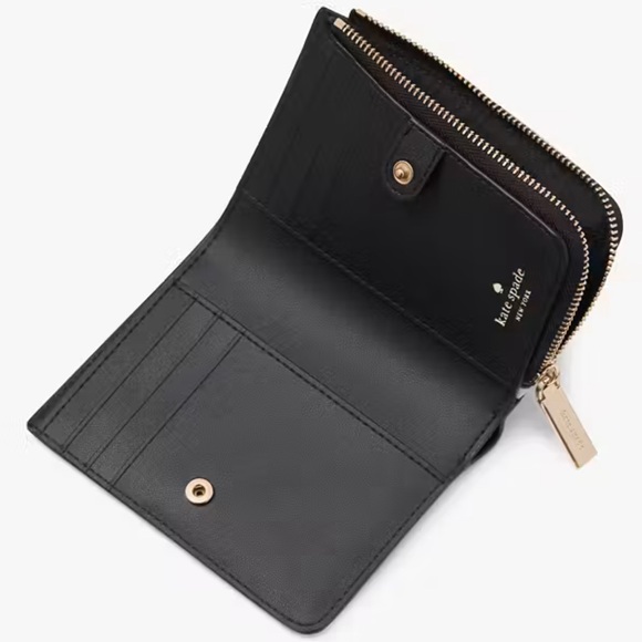 ✨ Brand New Kate Spade ♠️ Madison Spotted Leopard Small L-Zip Wallet ✨ - Picture 10 of 12